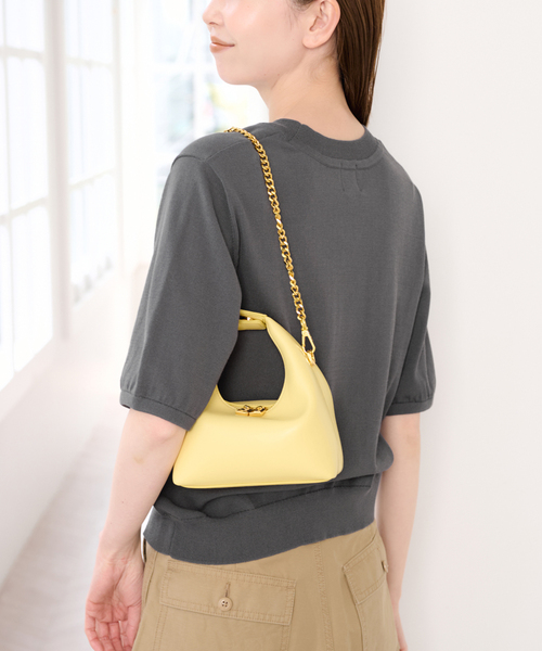 U by SPICK&SPAN（ユーバイスピックアンドスパン）の「UVカット ウォッシャブルサマーニット（ニット/セーター・レディース・チャコールグレー/レッド・FREE）」の8枚目の写真