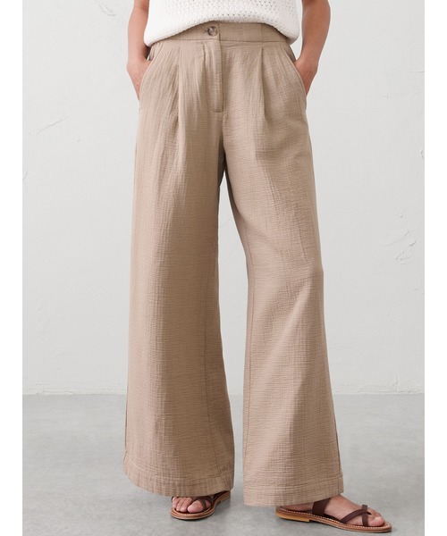 BANANA REPUBLIC FACTORY STORE(バナナリパブリック ファクトリーストア)の「BANANA REPUBLIC FACTORY STORE Anyday ワイドレッグ ハイライズ ガーゼ パンツ(その他パンツ・レディース・アイボリー/ベージュ・L/M/S/XS)」の12枚目の写真