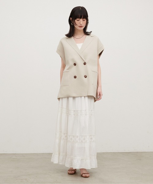 LARUTA（ラルータ）の「【LARUTA】［Web限定］ニットテーラードベスト（ベスト・レディース・ベージュ/ブラック/アイボリー/グレー・FREE）」の8枚目の写真