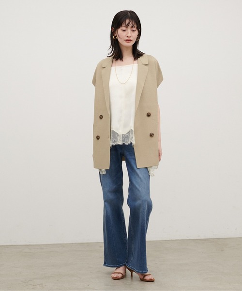 LARUTA（ラルータ）の「【LARUTA】［Web限定］ニットテーラードベスト（ベスト・レディース・ベージュ/ブラック/アイボリー/グレー・FREE）」の20枚目の写真