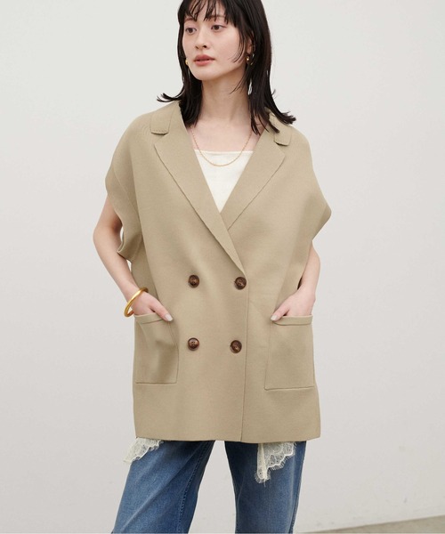 LARUTA（ラルータ）の「【LARUTA】［Web限定］ニットテーラードベスト（ベスト・レディース・ベージュ/ブラック/アイボリー/グレー・FREE）」の17枚目の写真