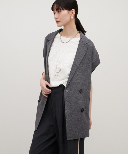 LARUTA（ラルータ）の「【LARUTA】［Web限定］ニットテーラードベスト（ベスト・レディース・ベージュ/ブラック/アイボリー/グレー・FREE）」の15枚目の写真