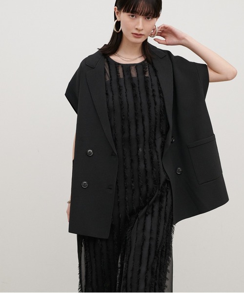 LARUTA（ラルータ）の「【LARUTA】［Web限定］ニットテーラードベスト（ベスト・レディース・ベージュ/ブラック/アイボリー/グレー・FREE）」の10枚目の写真