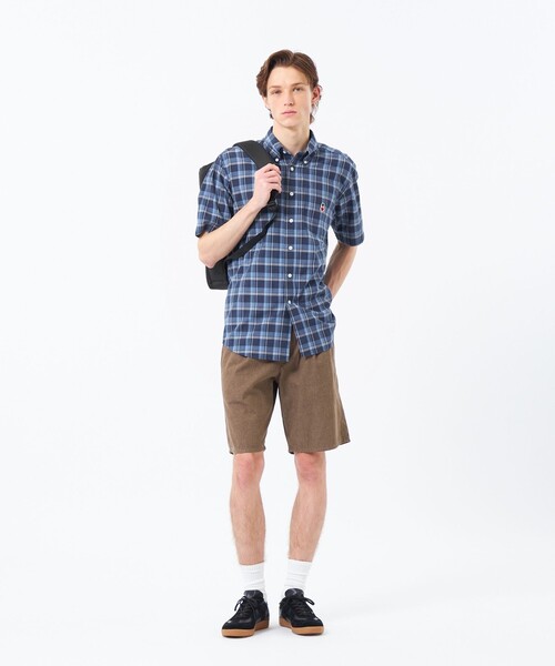 MACKINTOSH PHILOSOPHY（ﾏｯｷﾝﾄｯｼｭ ﾌｨﾛｿﾌｨｰ）の「BUCKINGHAM BEAR 半袖ボタンダウン マドラスチェック（シャツ/ブラウス・メンズ・ブルー/ベージュ系その他5・40/38）」の3枚目の写真