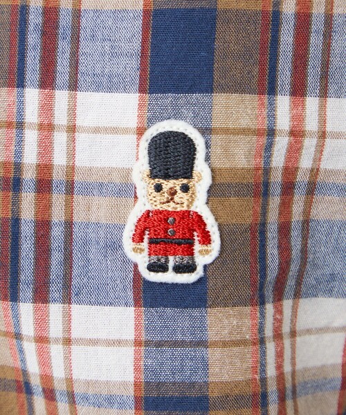 MACKINTOSH PHILOSOPHY（ﾏｯｷﾝﾄｯｼｭ ﾌｨﾛｿﾌｨｰ）の「BUCKINGHAM BEAR 半袖ボタンダウン マドラスチェック（シャツ/ブラウス・メンズ・ブルー/ベージュ系その他5・40/38）」の10枚目の写真