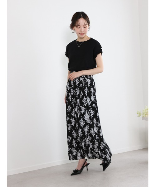 fifth(フィフス)の「リブメローフレンチスリーブTシャツ(Tシャツ/カットソー・レディース・ホワイト/ブラック・M)」の9枚目の写真