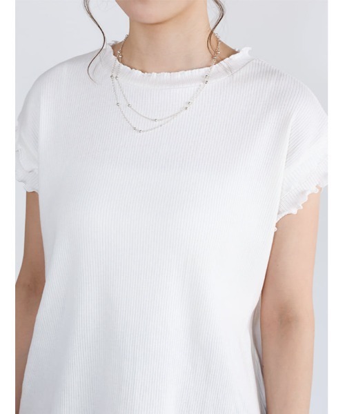 fifth(フィフス)の「リブメローフレンチスリーブTシャツ(Tシャツ/カットソー・レディース・ホワイト/ブラック・M)」の20枚目の写真