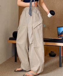 薄手カーブワイドカーゴパンツ