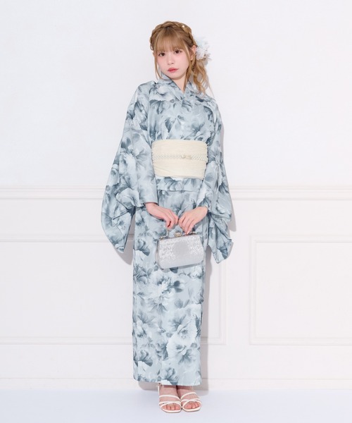 apres jour(アプレジュール)の「【3点セットアイテム】フラワーリボン柄浴衣(浴衣・レディース・ピンク/ブルー/ブラック・フリー)」の18枚目の写真