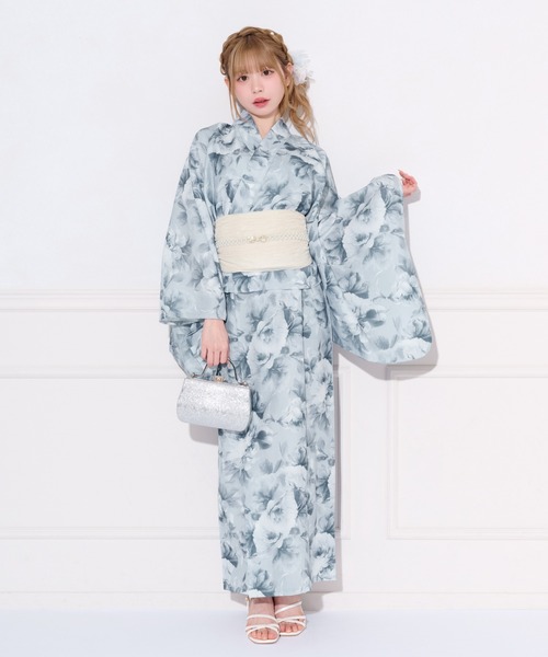 apres jour(アプレジュール)の「【3点セットアイテム】フラワーリボン柄浴衣(浴衣・レディース・ピンク/ブルー/ブラック・フリー)」の19枚目の写真