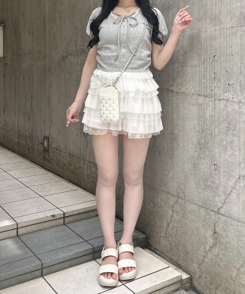 INGNI(イング)の「レース付サイドギャザーリブパーカー(パーカー・レディース・ブラック/グレー/ライトピンク・M)」の17枚目の写真