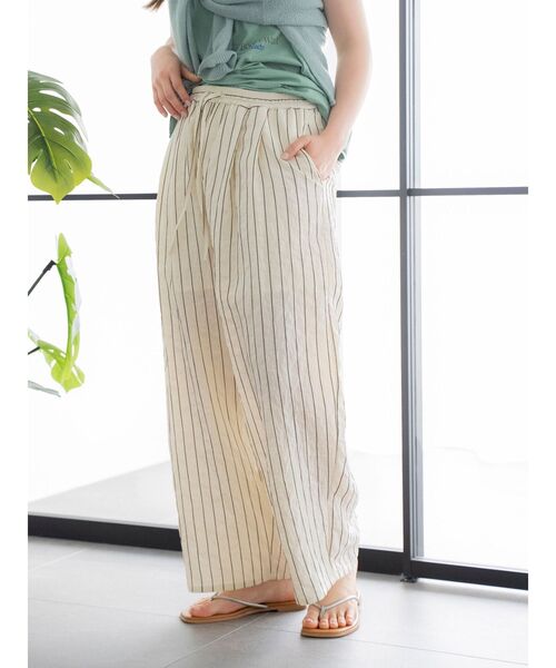 Ungrid(アングリッド)の「ストライプルーズパンツ(その他パンツ・レディース・アイボリー/ブルー・FREE)」の10枚目の写真