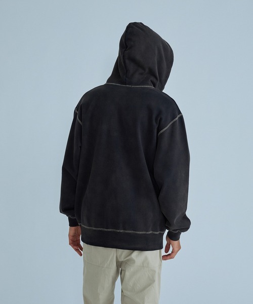 SILAS(サイラス)の「HALF ZIP HOODED SWEATSHIRT(パーカー・メンズ・ブラック/バーガンディー/パープル・XL/L/M)」の10枚目の写真