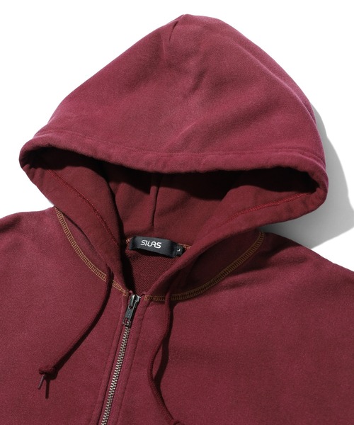 SILAS(サイラス)の「HALF ZIP HOODED SWEATSHIRT(パーカー・メンズ・ブラック/バーガンディー/パープル・XL/L/M)」の13枚目の写真