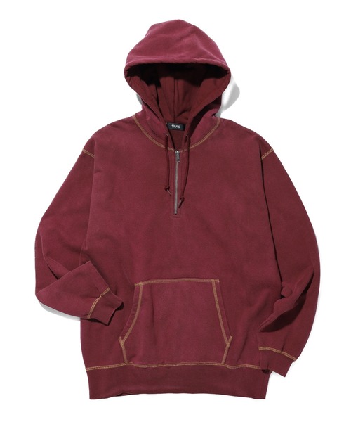 SILAS(サイラス)の「HALF ZIP HOODED SWEATSHIRT(パーカー・メンズ・ブラック/バーガンディー/パープル・XL/L/M)」の20枚目の写真