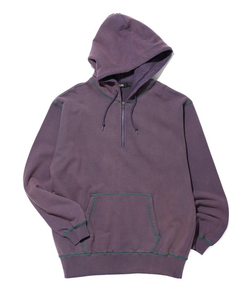 SILAS(サイラス)の「HALF ZIP HOODED SWEATSHIRT(パーカー・メンズ・ブラック/バーガンディー/パープル・XL/L/M)」の18枚目の写真