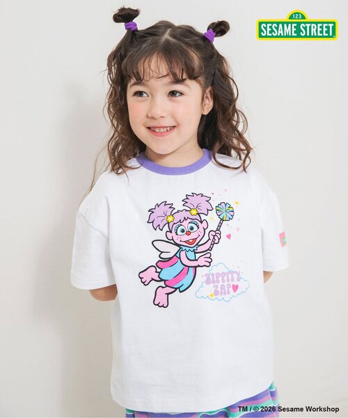 SESAME STREET(세서미 스트리트)의 「【링크】SESAME STREET 링거 T셔츠(T셔츠/컷소우)」｜퍼플