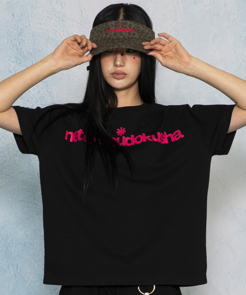 GLACK(グラック)の「GT180 ネット中毒者 セミクロップTシャツ (ブラック)(Tシャツ/カットソー・レディース・その他・MEDIUM/LARGE)」の6枚目の写真