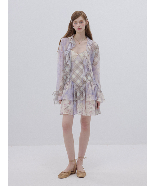 SINCETHEN(シンスゼン)の「ラベンダーフローラルパッチワークミニワンピース(ワンピース・レディース・その他・SMALL/MEDIUM/LARGE)」の10枚目の写真