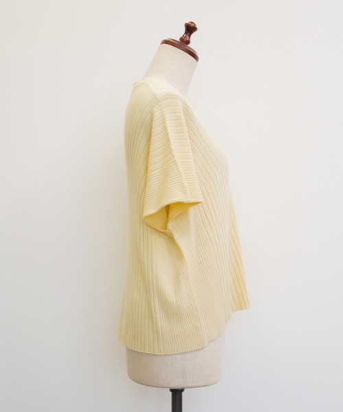 CLETTE(クレット)の「CLETTEオリジナルフレンチスリーブニットカーディガン(ニット/セーター・レディース・ピンク/ライトグリーン/イエロー・LL/4L/3L)」の15枚目の写真