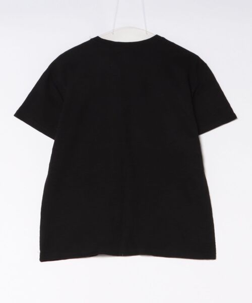 Chikashitsu +(チカシツプラス)の「【Chikashitsu +】distorted logo crop t-shirt (2color) / 【チカシツプラス】ロゴクロップド半袖Tシャツ(Tシャツ/カットソー・メンズ・ブラック/ホワイト・ONE SIZE)」の3枚目の写真