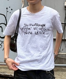 【Chikashitsu +】distorted logo crop t-shirt (2color) / 【チカシツプラス】ロゴクロップド半袖Tシャツ