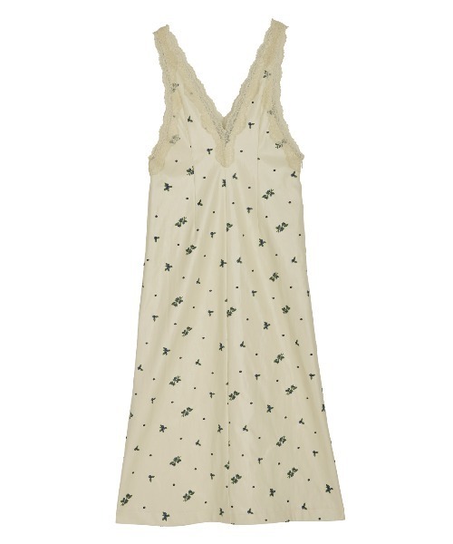 Ameri（アメリ）の「CHRISTINE EMBROIDERY DRESS（ドレス・レディース・アイボリー/ブラウン/ブラック・MEDIUM/SMALL）」の18枚目の写真