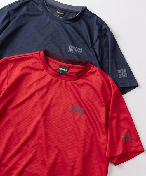 DISCUS（ディスカス）の「【71】【DISCUS/ディスカス】ワンポイントロゴ ドライ クルーネックTシャツ/吸汗速乾（Tシャツ/カットソー・メンズ・ライトグレー/ブラック/ネイビー/カーキ/レッド/ブルー/グリーン/オレンジ/ワイン・M/L/XL）」の8枚目の写真
