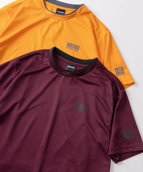 DISCUS（ディスカス）の「【71】【DISCUS/ディスカス】ワンポイントロゴ ドライ クルーネックTシャツ/吸汗速乾（Tシャツ/カットソー・メンズ・ライトグレー/ブラック/ネイビー/カーキ/レッド/ブルー/グリーン/オレンジ/ワイン・M/L/XL）」の9枚目の写真