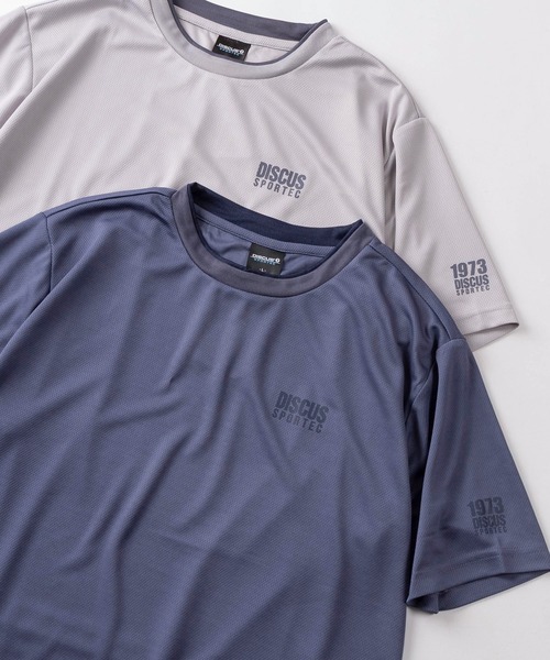 DISCUS（ディスカス）の「【71】【DISCUS/ディスカス】ワンポイントロゴ ドライ クルーネックTシャツ/吸汗速乾（Tシャツ/カットソー・メンズ・ライトグレー/ブラック/ネイビー/カーキ/レッド/ブルー/グリーン/オレンジ/ワイン・M/L/XL）」の7枚目の写真