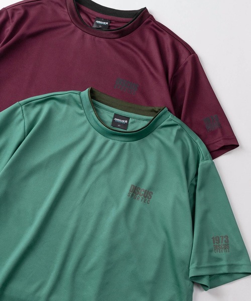 DISCUS（ディスカス）の「【71】【DISCUS/ディスカス】ワンポイントロゴ ドライ クルーネックTシャツ/吸汗速乾（Tシャツ/カットソー・メンズ・ライトグレー/ブラック/ネイビー/カーキ/レッド/ブルー/グリーン/オレンジ/ワイン・M/L/XL）」の5枚目の写真