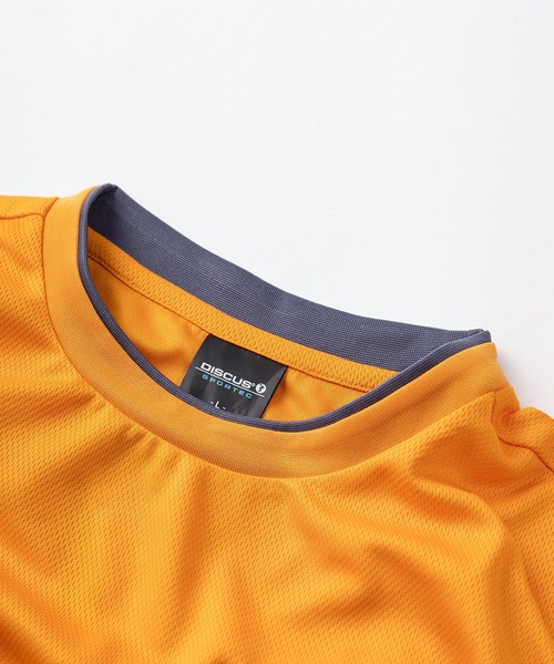 DISCUS（ディスカス）の「【71】【DISCUS/ディスカス】ワンポイントロゴ ドライ クルーネックTシャツ/吸汗速乾（Tシャツ/カットソー・メンズ・ライトグレー/ブラック/ネイビー/カーキ/レッド/ブルー/グリーン/オレンジ/ワイン・M/L/XL）」の14枚目の写真