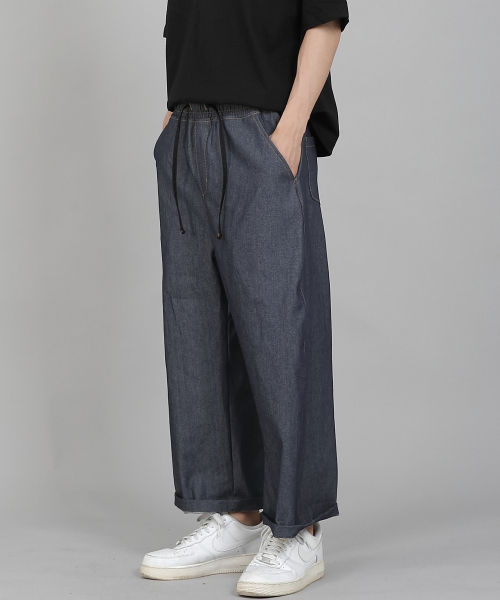 SAINTCREW(セントクルー)の「EXワイド9部バンディングパンツ EWP-383 デニム ライトインディゴ(デニムパンツ・メンズ・その他・MEDIUM/LARGE/XX-LARGE/X-LARGE)」の12枚目の写真