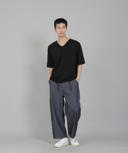 SAINTCREW(セントクルー)の「EXワイド9部バンディングパンツ EWP-383 デニム ライトインディゴ(デニムパンツ・メンズ・その他・MEDIUM/LARGE/XX-LARGE/X-LARGE)」の10枚目の写真