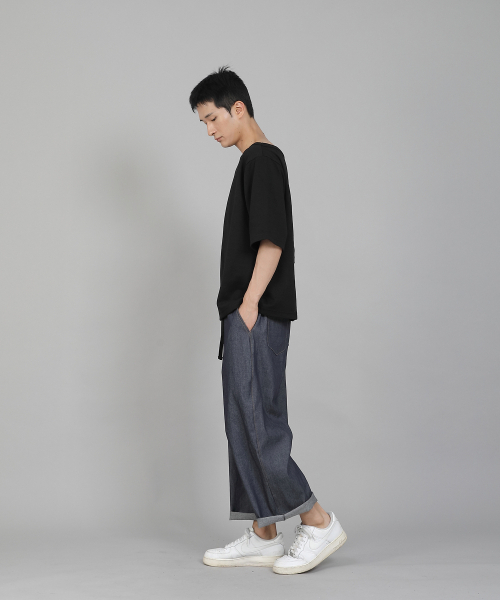 SAINTCREW(セントクルー)の「EXワイド9部バンディングパンツ EWP-383 デニム ライトインディゴ(デニムパンツ・メンズ・その他・MEDIUM/LARGE/XX-LARGE/X-LARGE)」の7枚目の写真