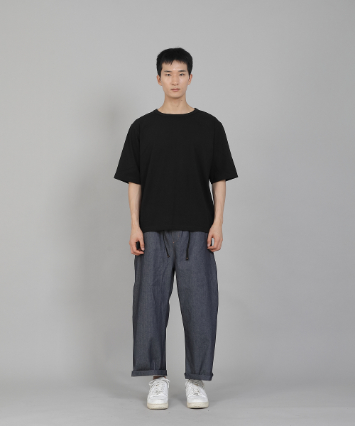 SAINTCREW(セントクルー)の「EXワイド9部バンディングパンツ EWP-383 デニム ライトインディゴ(デニムパンツ・メンズ・その他・MEDIUM/LARGE/XX-LARGE/X-LARGE)」の6枚目の写真