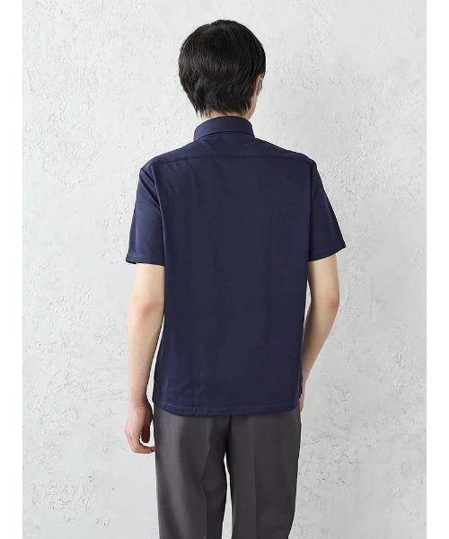 Perfect Suit FActory（パーフェクトスーツファクトリー）の「【完全ノーアイロン/吸汗速乾/抗菌防臭】アイシャツ生地　ビジネス＆デイリーポロシャツ　ホワイト／ブラック／ネイビー（ポロシャツ・メンズ・ブラック/ホワイト/ネイビー・L/M/3L/LL/S）」の9枚目の写真