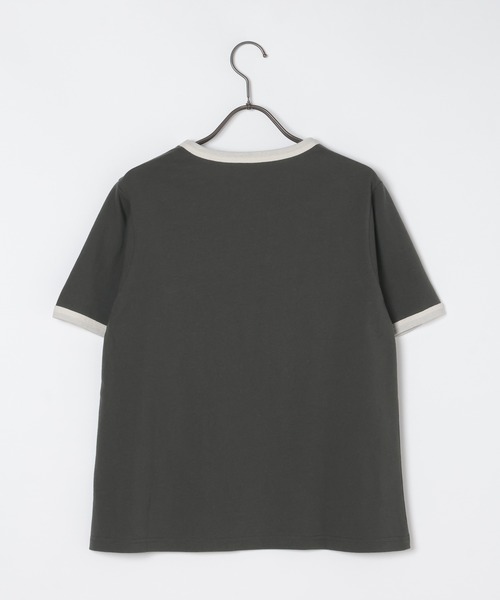 GEORGE'S（ジョージズ）の「ナンバリングリンガーTシャツ（Tシャツ/カットソー・レディース・チャコールグレー/オフホワイト/ボルドー・FREE）」の8枚目の写真