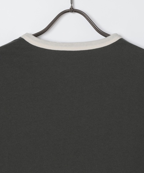 GEORGE'S（ジョージズ）の「ナンバリングリンガーTシャツ（Tシャツ/カットソー・レディース・チャコールグレー/オフホワイト/ボルドー・FREE）」の4枚目の写真