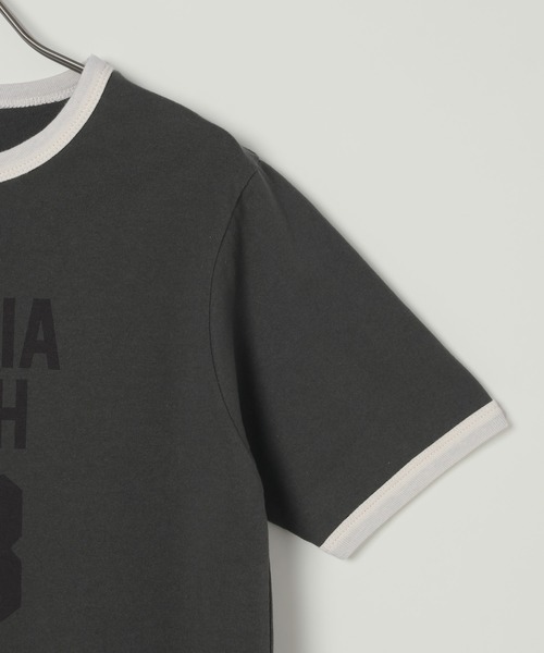 GEORGE'S（ジョージズ）の「ナンバリングリンガーTシャツ（Tシャツ/カットソー・レディース・チャコールグレー/オフホワイト/ボルドー・FREE）」の6枚目の写真