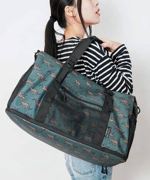 KiU(キウ)の「【KiU】600D キャリーオンボストントラベルバッグ(38L)(ボストンバッグ・レディース・ベージュ/レオパード/ブラック/その他2/マルチ・FREE)」の5枚目の写真