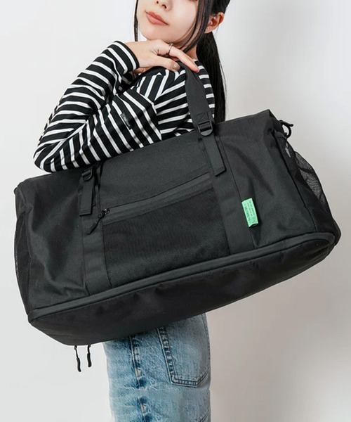 KiU(キウ)の「【KiU】600D キャリーオンボストントラベルバッグ(38L)(ボストンバッグ・レディース・ベージュ/レオパード/ブラック/その他2/マルチ・FREE)」の1枚目の写真