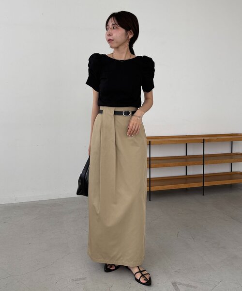 CAPRICIEUX LE'MAGE（カプリシューレマージュ）の「ギャザーパフT（Tシャツ/カットソー・レディース・ブラック/イエロー/ホワイト・FREE）」の22枚目の写真