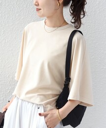 SHIPS（シップス）の「【実力派ベーシック】〈接触冷感 UVカット〉マイクロ パイル ドルマンスリーブ プルオーバー（Tシャツ/カットソー）」