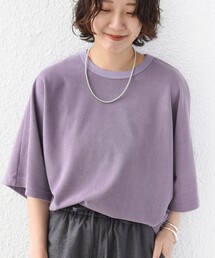 Tシャツ/カットソー（パープル/紫色系・半端袖）ファッション通販