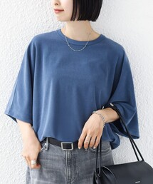 【実力派ベーシック】〈接触冷感/UVカット〉マイクロ パイル ドルマンスリーブ プルオーバー