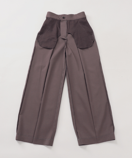 Noble(ノーブル)の「《追加・セットアップ対応》エステルツイルストレッチスラックスパンツ(スラックス・レディース・アイボリー/チョコ/キャメル・34/38/40/36)」の6枚目の写真