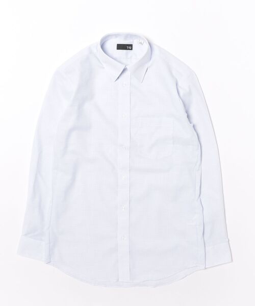 TAKA-Q(タカキュー)の「ワイシャツ メンズ ノンアイロン 綿混 レギュラーカラー 長袖 ビジネス ドレス NEWスタンダードフィット(ビジネスシャツ・メンズ・ブルー・首回り39cm-裄丈84cm/首回り41cm-裄丈82cm/首回り43cm-裄丈86cm/首回り37cm-裄丈80cm/首回り41cm-裄丈86cm/首回り39cm-裄丈80cm/首回り43cm-裄丈82cm)」の2枚目の写真