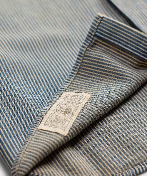 RRL(ダブル アール エル)の「インディゴ ストライプド ツイル ワークシャツ(シャツ/ブラウス・メンズ・ブルー・S/M/L/XL/XS/XXL)」の6枚目の写真