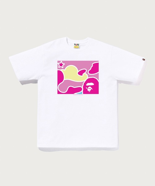 A BATHING APE(アベイシングエイプ)の「STA CAMO FOCUS BOX TEE(Tシャツ/カットソー・メンズ・ブラック系その他5/ホワイト系その他5/ブラック×ピンク/ホワイト×ピンク・MEDIUM/XX-LARGE/X-LARGE/SMALL/LARGE)」の2枚目の写真